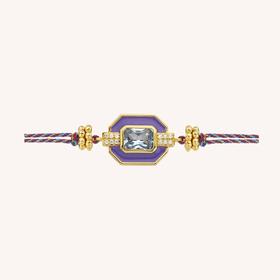 订购8周到｜MYA-BAY-PURPLE ART DECO-淡蓝色宝石 手链 ［比利时设计师］