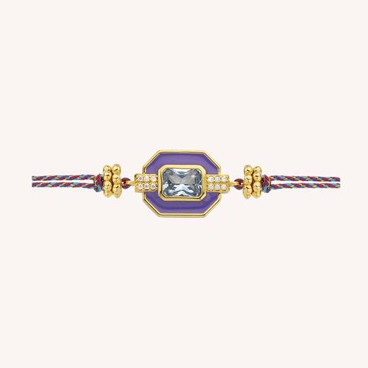 订购8周到｜MYA-BAY-PURPLE ART DECO-淡蓝色宝石 手链 ［比利时设计师］ 商品图0