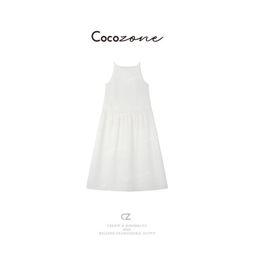 COCO ZONE 2025新款设计感小众气质镂空连衣裙CD2A0180 商品图0