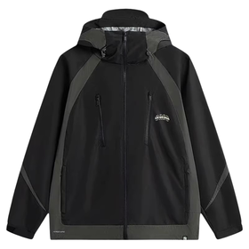 【M断码】李宁反伍运动风衣男子2025春季新款连帽防风梭织外套夹克AFDV013 DS【库存有限，如无货将做退款，介意慎拍！】