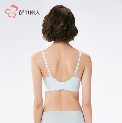 都市丽人自然舒适B杯常规内衣薄蕾丝树脂胶圈常规文胸LBH1M3 商品图3