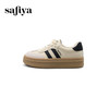 Safiya/索菲娅2025学院风拼色百搭低帮休闲复古绒面厚底德训鞋SFD1112099 商品缩略图1