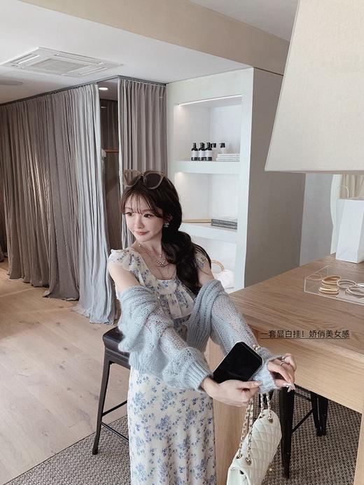 金蘑菇菇  似锦/私藏两条印花裙裙 水墨收腰连衣裙 商品图3