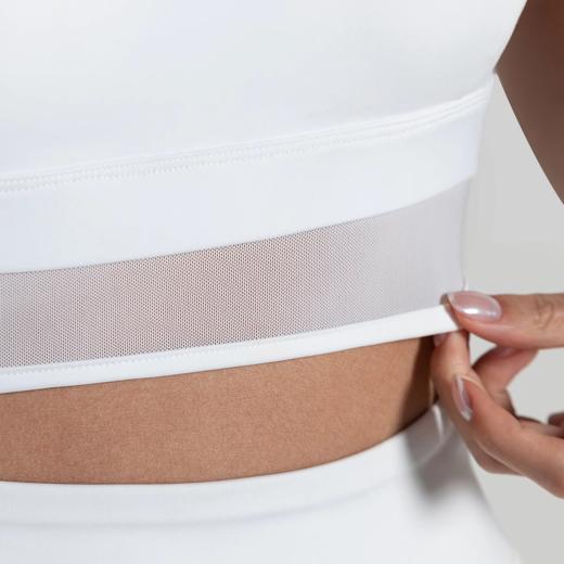 跃牌【海听系列】新款撞色字母健身衣女短款运动瑜伽服打底露背稳定背心XC40 商品图3