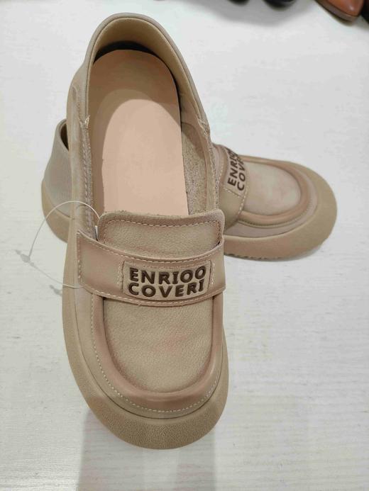 581250春季新品 时尚头层牛皮猪皮鞋垫厚底舒适百搭简约休闲鞋真皮单鞋女一脚蹬懒人 商品图1