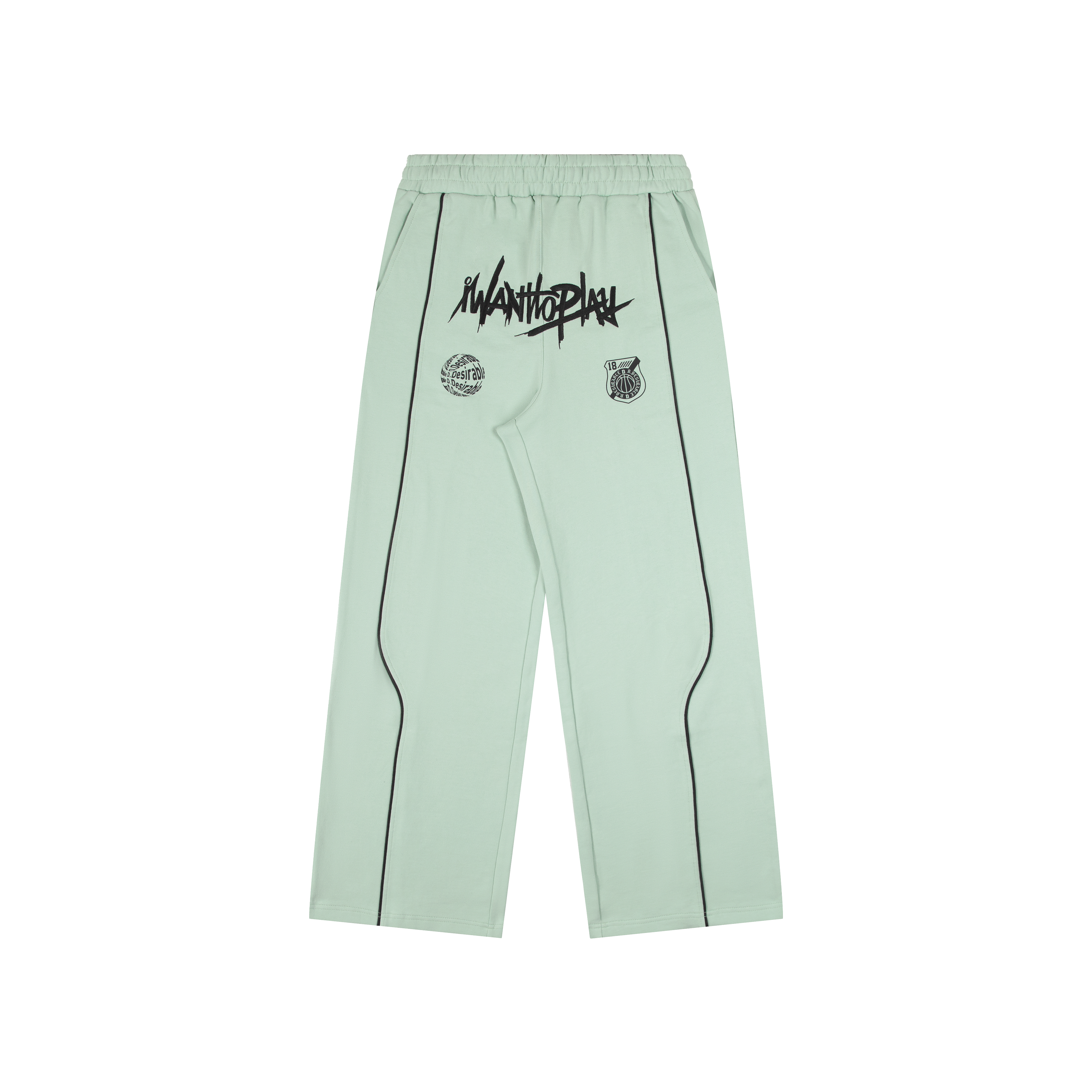 D.Desirable NYCV-PLAY撞色立体机边条直筒卫裤