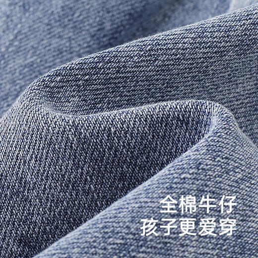 英氏儿童裤子夏季宽松纯棉牛仔裤中大童短裤透气女童裤子2025新款 商品图1