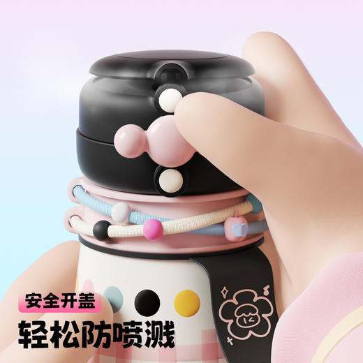 bablov保温杯女生大容量新款高颜值学生不锈钢便携随行吸管水杯子 商品图2