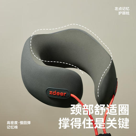 左点记忆护颈枕U型枕 ZD-UZ02-D驼峰设计360°承托颈椎家用出差 商品图2