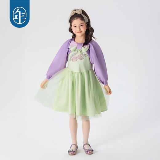 年衣童装2025年春季新款儿童女孩公主裙礼服莫奈日落连衣裙 商品图1