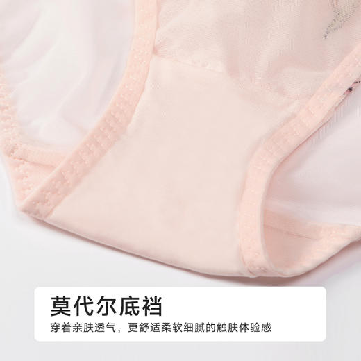 都市丽人薄透丝滑三角内裤蕾丝配套内裤LPH2N1 商品图8