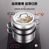 【康巴赫】欧式不锈钢三层蒸锅套装【28cm 】304食品级家用加厚多层蒸鱼锅蒸煮一体锅具 【14043004】KBH28TB1 商品缩略图0