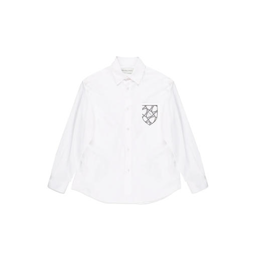 PHILIPPE MODEL 男士盾牌字母徽标棉质长袖衬衫 白色 CCDU PP01 14 商品图0