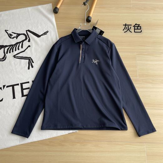 点此购买 始祖鸟男士春秋款三色Polo领顶级户外刺绣logo长袖T恤 cp 309875 商品图2