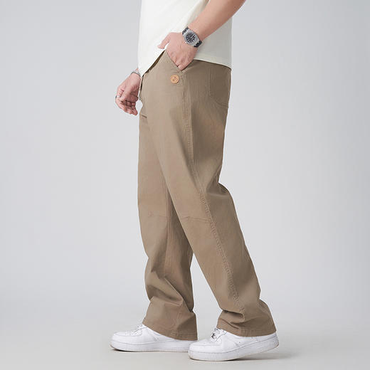 【DYG】大依优型大码休闲裤阔腿裤简约百搭长裤宽松加肥直筒薄款裤子男大码春夏 商品图1