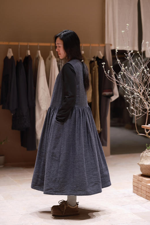 黄阿福｜羊毛亚麻无袖连衣裙 商品图6