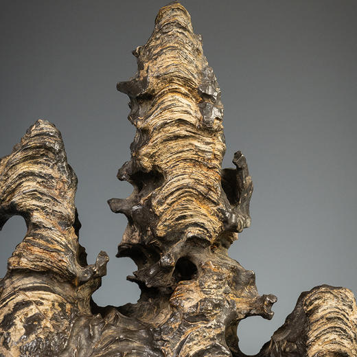 清 灵璧石文房赏石（红木座） 商品图2