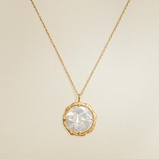 北京仓｜Agapee-Hëna-珍珠贝母 月面 项链［法国设计师］ 商品图0