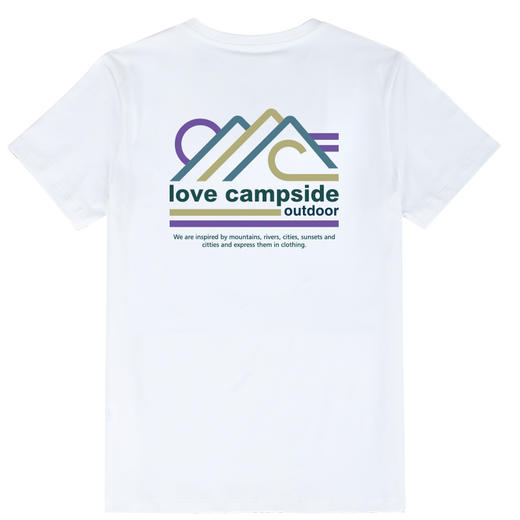 【95棉亲肤透气】男士微弹短袖T恤 户外露营简约风印花 合体显瘦 NMT-2200 商品图5