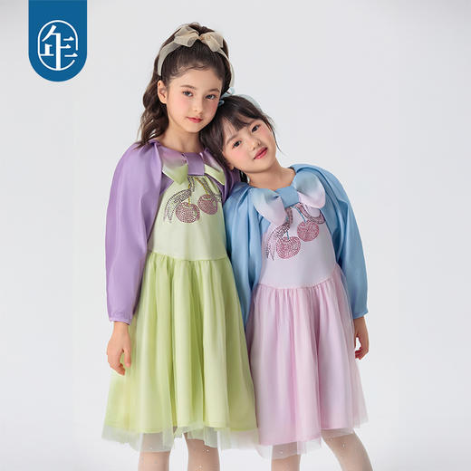 年衣童装2025年春季新款儿童女孩公主裙礼服莫奈日落连衣裙 商品图2