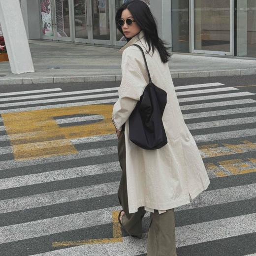 顺丰包邮洛诗琳52344法式复古纯棉撞色高级长款风衣1125 商品图4