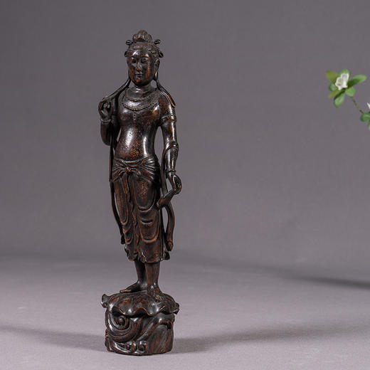 清 沉香木雕净瓶观音像 商品图1