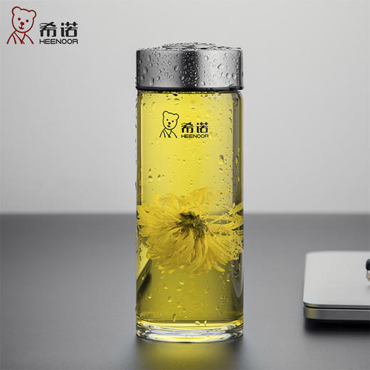 【简约之美，彰显品味】希诺单层玻璃杯 商务办公礼品杯 户外男女便携泡茶杯-QQ 商品图0