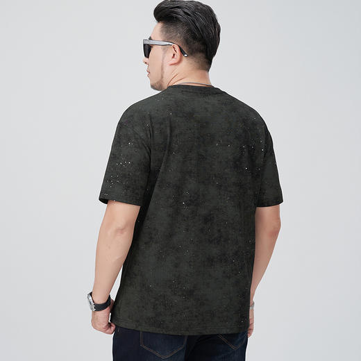 【DMH】大依优型大码男装圆领短袖T恤休闲宽松加肥加大潮流胖子上衣 商品图2