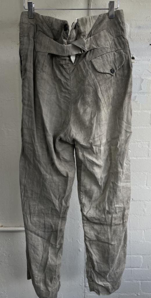 John Alexander Skelton 雾灰色意大利染棉麻MOONSAILOR长裤 商品图9