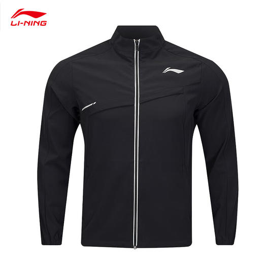 李宁（LI-NING）羽毛球服春秋新款休闲连帽长袖卫衣男子国风潮服黑金运动训练服 AYYV003外套 商品图3
