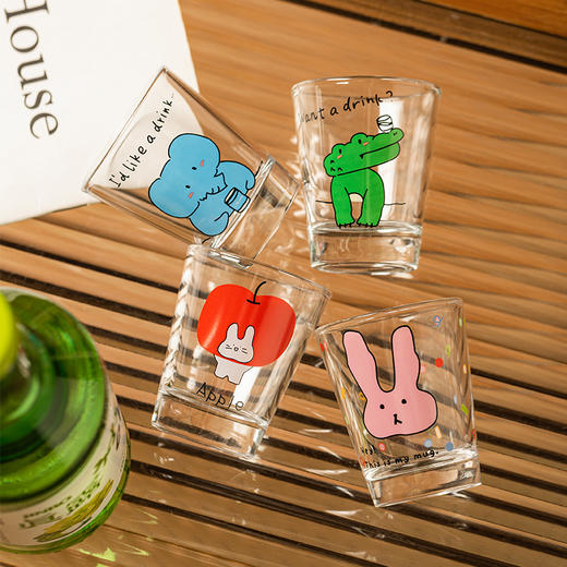 摩登主妇动物派对白酒杯套装2025新款女玻璃杯shot杯酒具烧酒杯子 商品图3