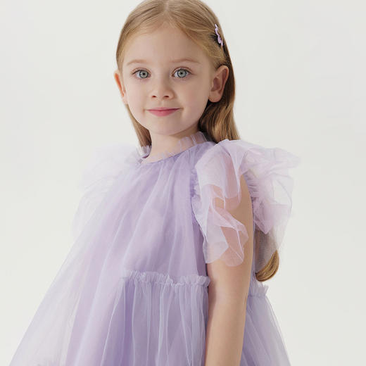 马克珍妮夏装新款 女童小飞袖网纱连衣裙 儿童裙子230976 商品图4