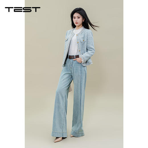 春上新时尚清新气质高级感短呢外套2251047 商品图6