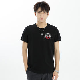 【越野机车风】95棉微弹短袖T恤 男士个性露营户外印花 合体版型 NMT-2203