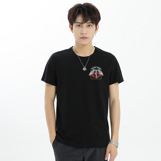【越野机车风】95棉微弹短袖T恤 男士个性露营户外印花 合体版型 NMT-2203 商品图0