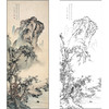 陈少梅山水人物工笔画白描底稿《秋山策杖》临摹勾线高清打印稿SM27 商品缩略图0