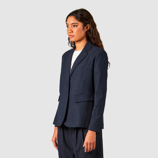PHILIPPE MODEL 女士条纹羊毛西服上衣 蓝色 JAJD FP10 39 商品图1
