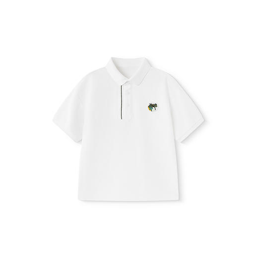 英氏儿童衣服夏季短袖凉感T恤男童纯色POLO衫中大童T恤2025新款 商品图4