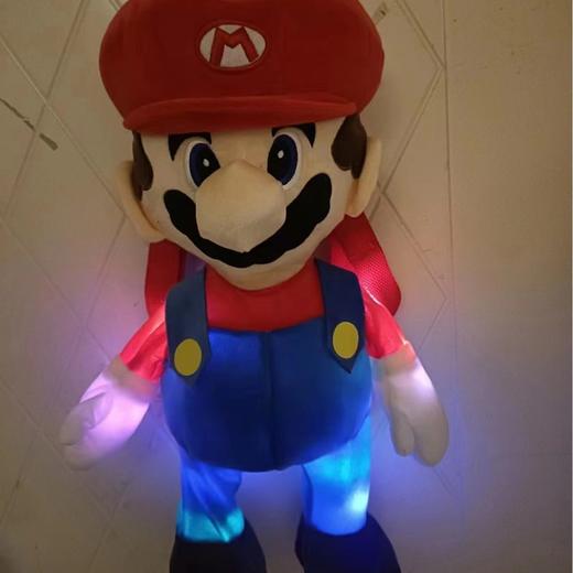 跨境新款超级玛丽背包毛绒玩具Super Mario毛绒马里奥包包公仔 商品图1