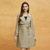 QE001斯尔丽2025春季新款英伦风双排扣经典高奢正肩显瘦修身风衣外套 商品缩略图0