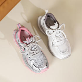 westory春秋新款休闲厚底轻便舒适圆头百搭老爹鞋板S24CM74431