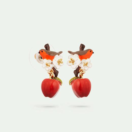 北京仓｜Les Nereides-Robin and apple-红苹果与知更鸟 耳环［法国设计师］ 商品图2