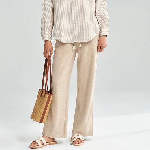 【高货sh】全新升级【铂金会员146/天猫189/差价43】(41309) 洛诗琳25春新款显瘦显腿直亲肤柔软休闲抽绳直筒阔腿裤 商品图3