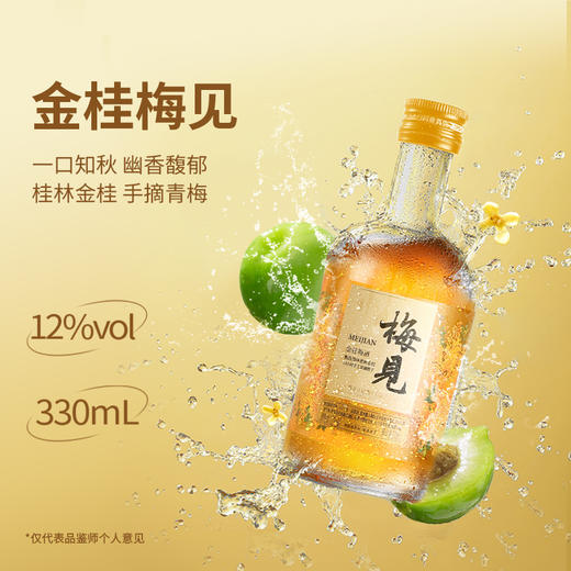 梅见5瓶组合-原味+金桂+时光原味+佛手柑+杨梅味12度330ml*5瓶低度酒果酒梅子酒微醺甜酒 商品图1
