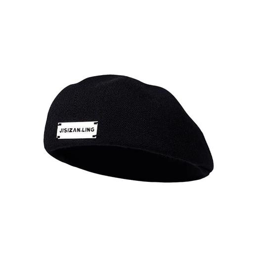 大头围黑色贝雷帽女春秋新款显脸小反戴前进帽秋冬羊毛呢画家帽子 商品图4