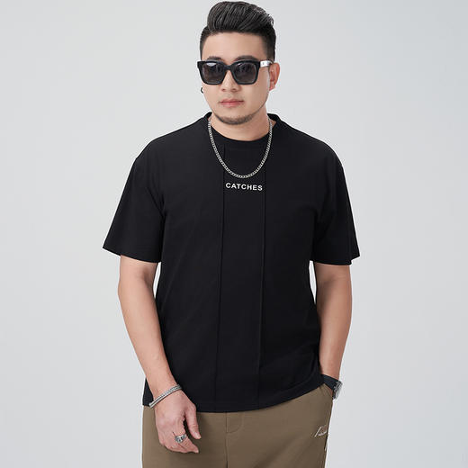 【DMH】大依优型大码男装圆领短袖T恤休闲宽松加肥加大潮流胖子上衣 商品图2