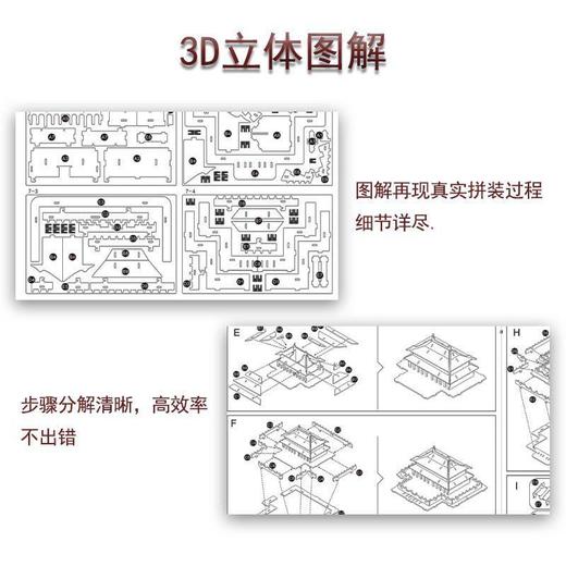 厂家批发木制3D立体拼图儿童手工课活动材料木制拼装建筑模型玩具 商品图3