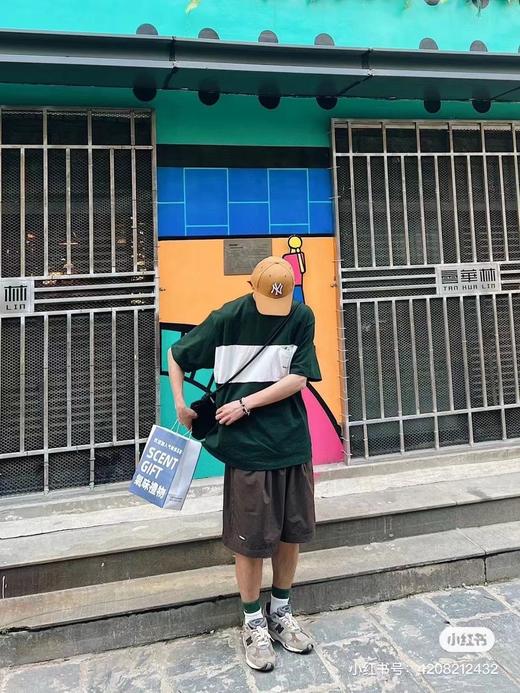 帆船长谷川 新款拼色圆领宽松口袋字母短袖T恤 NT-2702 商品图9