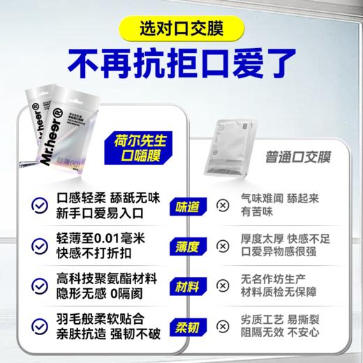 【自营】Mr.heer荷尔先生聚氨酯001超薄口嗨膜阻隔病毒男女通用 商品图1