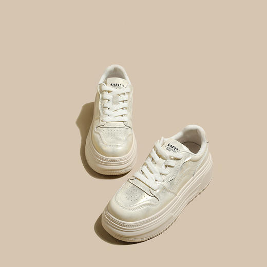 品质好货|Safiya/索菲娅2025春秋新款休闲厚底小白鞋板鞋SFD1112715 商品图6